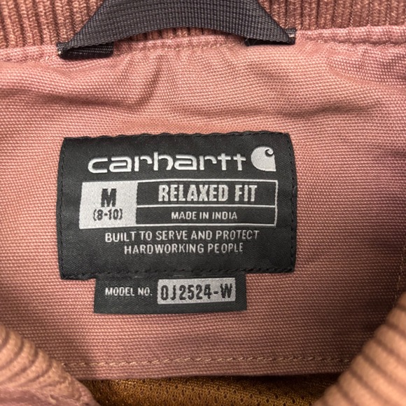 Carhartt Women's Bomber Jacket Relaxed Fit Rugged Flex in Soft Brown Size Medium - Picture 9 of 11